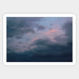 clouds sunset summer evening aesthetic photography blue grey pink purple Sticker